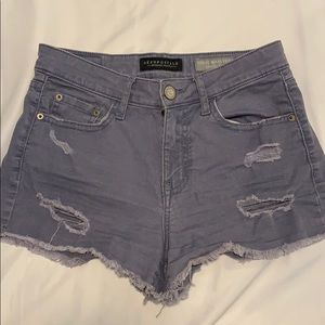 high waisted shortie, grey shorts